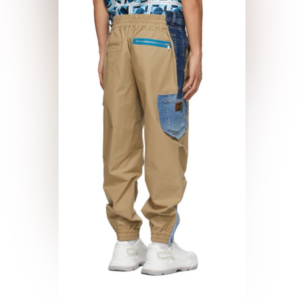 Dolce & Gabbana Beige and Denim Cargo Pants